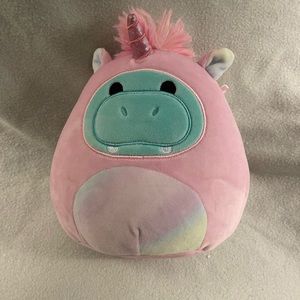 Squishmallow Hank The Hippo In Unicorn Costume